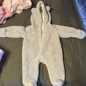 Magnetic Me Soft Green Hooded Footie